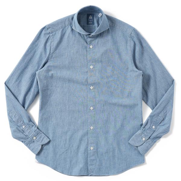 Finamore フィナモレ SERGIO BARI/040975 C0158D コットン シャンブ...