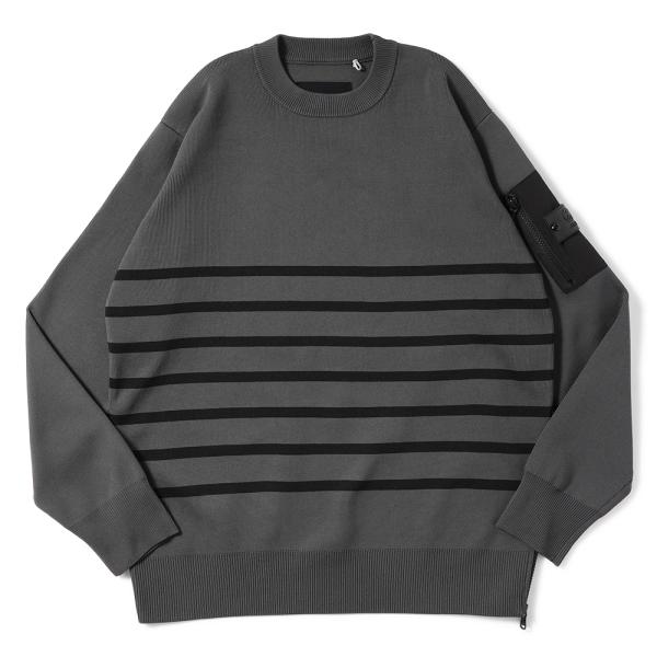 JUNHASHIMOTO ジュンハシモト JH+ CREW NECK BORDER クルーネック ボ...