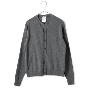 GICIPI ジチピ 2418P GRANATA  Nido D'Ape グラナータ ニド・ダーペ  蜂の巣編み クルーネックカーディガン CHARCOAL｜due-online