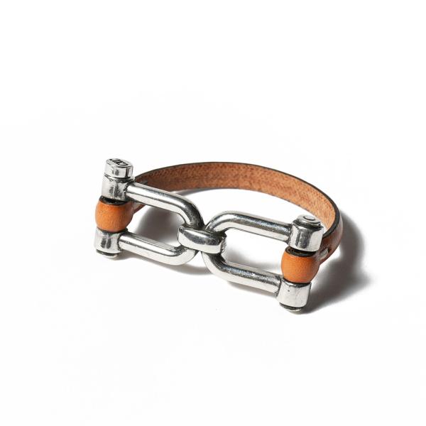 CXC シーエックスシー B0153MCA バックルレザー ブレスレット SILVER