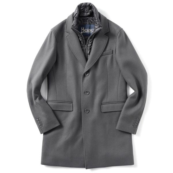HERNO ヘルノ EASY WOOL・NYLON ULTRA LIGHT ウールメルトン 中綿 チ...