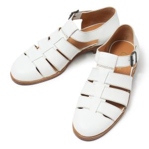 F.LLI Giacometti フラテッリジャコメッティ FG166 PETIT ZEBU グレインレザー グルカサンダル WHITE