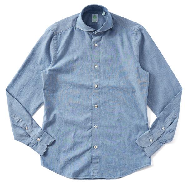 Finamore フィナモレ SERGIO BARI/040975 C0158D コットン シャンブ...