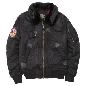 ALPHA INDUSTRIES アルファ  INJECTOR-X フライトジャケット WASHED BLACK｜dukesstore