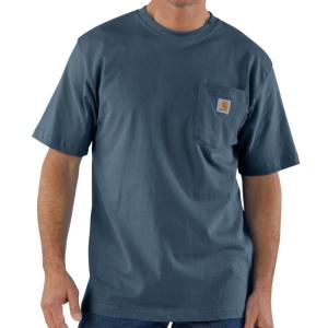 カーハート carhartt WORK-WEAR POCKET-TEE ワークウェアー ポケットＴシャツ BLUE-STONE｜dukesstore