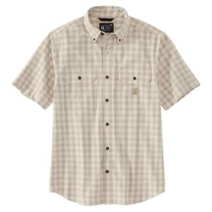 送料無料！カーハート carhartt  ルーズフィット ミッドウェイト チェックシャツ TAN｜dukesstore