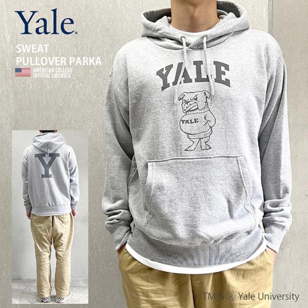カレッジプリント スウェット パーカー YALE UNIVERSITY イエール大学 バックプリント...