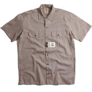 送料無料！ディッキーズ Dickies  1574 ワークシャツ 半袖 SILVER｜dukesstore