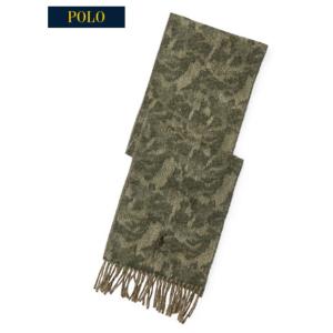 Polo RalphLauren ポロ ラルフローレン  WOOLマフラー カモフラージュ ITALY製｜dukesstore