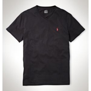 Polo RalphLauren ポロ ラルフローレン  Vネック ポニーTシャツ BLACK｜dukesstore