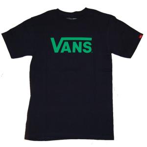 USA限定 バンズ  VANS クラッシック LOGO Tシャツ Navy/Green｜dukesstore