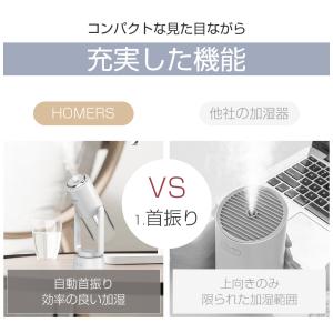 加湿器 充電式 自動首振り 小型 卓上加湿器 ...の詳細画像3
