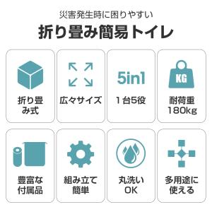 簡易トイレセット 折り畳み 非常用トイレ 携帯...の詳細画像3