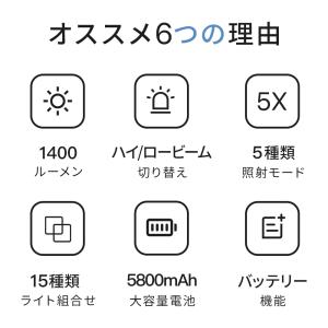 【1400ルーメン&15種点灯モード】...の詳細画像1