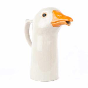 ジャグ 花瓶 水差し ガチョウ がちょう 鳥 Goose Jug ギフト プレゼント クエイルセラミックス Quail Ceramics｜dunapearl