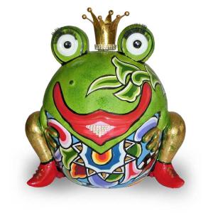 バカラ（Baccarat） カエル 緑色のクリスタル フィギュリン