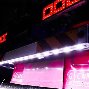 JB アルナ中 アルミ製 アンドン本体美品 24v LED照明付き デコトラに 日本ボデーパーツ工業 JB製 アルナ タイプ アンドン 中 650×200 LED
