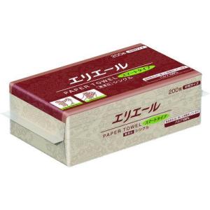 大王製紙　エリエール　ペーパータオル　スマートタイプ　無漂白　シングル　中判　パルプ100％　6000枚入り　200枚x30パック入り　