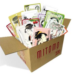 MITOMO フェイスパック 日本製 個別包装福袋100枚 大容量 高保湿 プレゼントにも良い 集中保湿福袋 美容マスクパックお肌に潤いを与