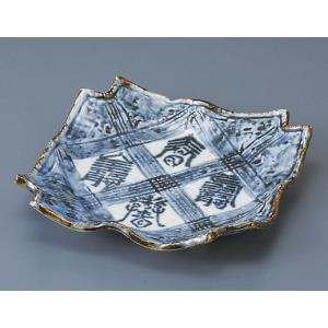 和食器 前菜皿/ 隅切呉須漢詩入6.5皿 /オードブル アペタイザー アンティパスト 業務用