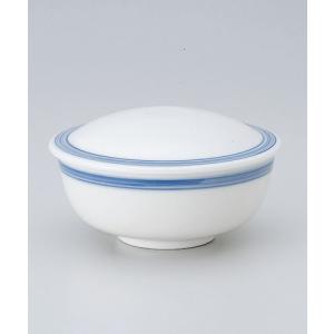 茶碗蒸し 陶器/ 呉須ライン平むし碗 /蒸し碗 ちゃわんむし碗 業務用