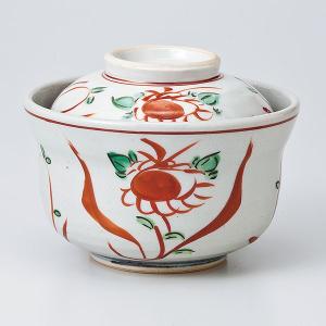 蓋つき煮物椀 緑彩金牡丹 おしゃれ 和食器 業務用 美濃焼 23b280-13
