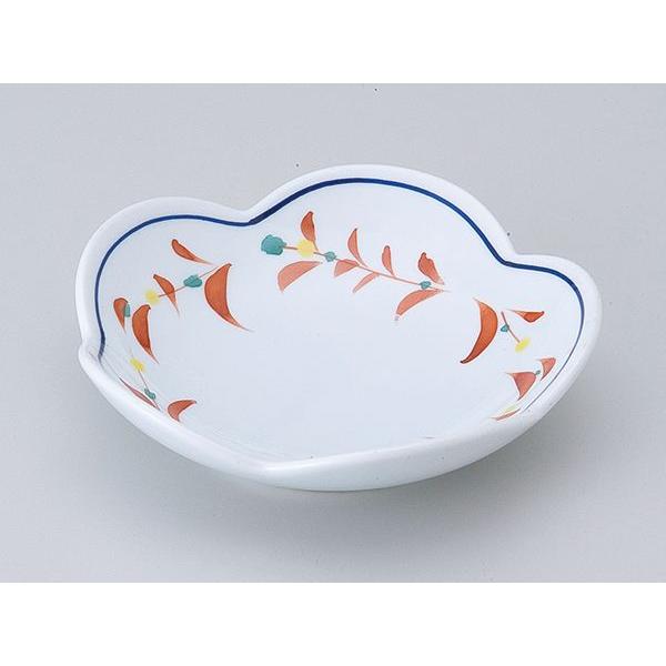 陶器 松花堂 小鉢 小皿/ 赤絵花つなぎ梅型皿 /弁当 小鉢 豆皿 幕の内 業務用