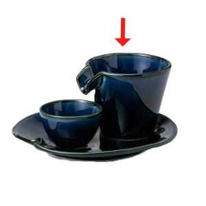 酒器 徳利 燗酒/ 茄子紺しずる冷酒器 /日本...の詳細画像1