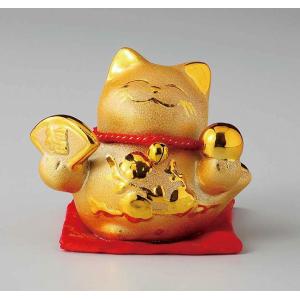 招き猫 置物 金色 ゴールド 縁起物 豪華/ 電動で手招きする招き猫 大