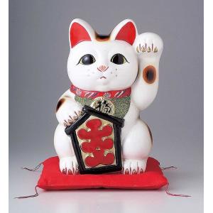 招き猫 大型 巨大/ 大入白猫8号（左手） /置物 贈り物 プレゼント
