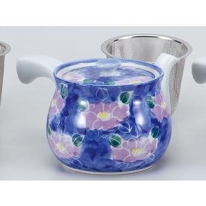 土瓶 どびん 急須 業務用 家庭用/ 紫花急須（大）（Uアミ付） /お茶 日本茶 緑茶 ほうじ茶 玄...