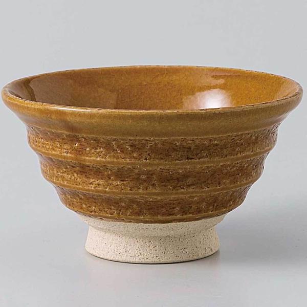 茶碗 陶器 黄土色/ 黄瀬戸 削り反茶碗　 /業務用 家庭用 Rice bowl