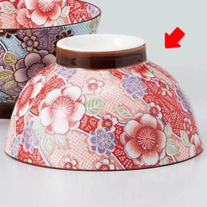 茶碗 カラフル 花柄/ 紅染茶碗（外青） /業務用 家庭用 Rice bowl