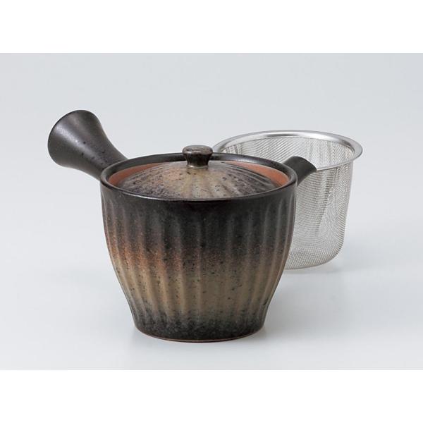 土瓶 どびん 急須 業務用 家庭用/ 黒備前菊型急須 /お茶 日本茶 緑茶 ほうじ茶 玄米茶 業務用...