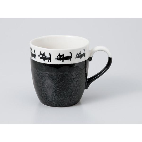 マグカップ おしゃれ/ 黒猫 黒マグ /業務用 家庭用 コーヒー カフェ ギフト プレゼント 贈り物
