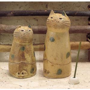 香炉 陶器/ 丸猫 香炉（小） /アロマ プレゼント 贈り物 箱入り : 美濃