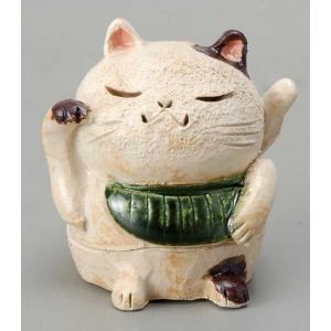 猫 置物 お香立て/ ネコ衝立て 香皿 /陶器 アロマ プレゼント 贈り物