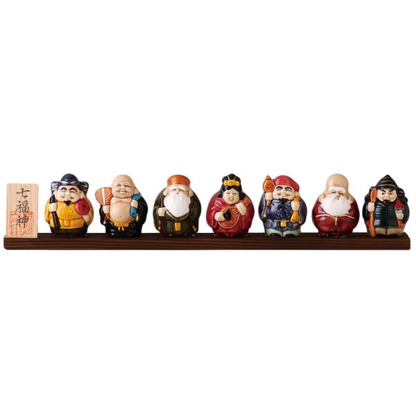 商売繁盛 七福神 置物 開店祝い/ 板付 七福神 /縁起物 移転祝い 周年記念