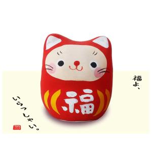 石流通センター 招き猫 金運 縁起物 彫刻置物 水晶・福 約32x40mm