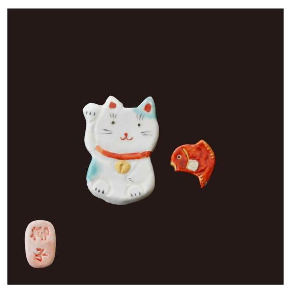 ネコ 壁掛け 縁起物 陶器 人形師の手造り壁掛 スタジオRR作/ 招き猫壁掛 /贈り物 プレゼント ...
