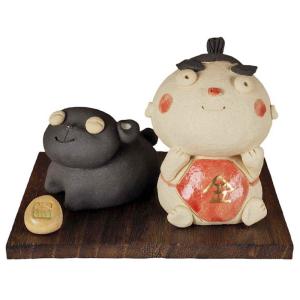 熊乗り金太セット 陶器飾り【端午の節句・五月飾り】F-160-1099 : 福和