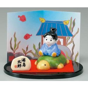 五月人形 コンパクト 陶器 小さい おとぎ話 金太郎/ 桃太郎とけらい達