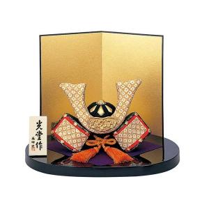五月人形 コンパクト 陶器 小さい 兜 かぶと/ 錦彩ちりめん出世兜