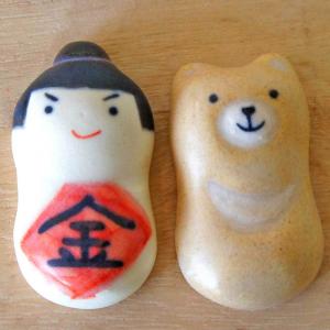 五月人形 コンパクト 陶器 小さい 金太郎 クマ 箸置き 人形師の手造り置物/ 金太郎組箸置 /こどもの日 端午の節句 初夏 お祝い 贈り物 プレゼント