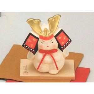 五月人形 コンパクト 陶器 小さい 桃太郎 鬼 箸置 人形師の手造り置物