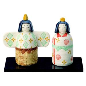雛人形 コンパクト 陶器 小さい 可愛い ひな人形/ 平安洛中内裏雛