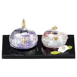 雛人形 コンパクト ガラス小さい 可愛い ひな人形/ 柚子舎