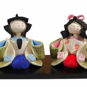 雛人形 コンパクト 陶器 小さい 可愛い ひな人形/ 濱田ひろこ作 わらべ