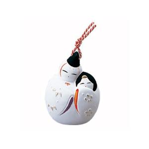 雛人形 コンパクト 陶器 小さい 可愛い ひな人形/ 錦彩睦寿々雛（土鈴） /ミニチュア 初節句 お雛様 おひな様 雛飾り