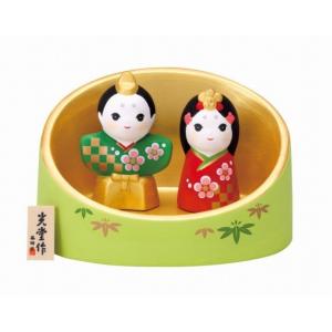 ひな祭り 置物 小物入れ 犬箱/ 須はら錦彩犬筥（大・左）（白） /雛